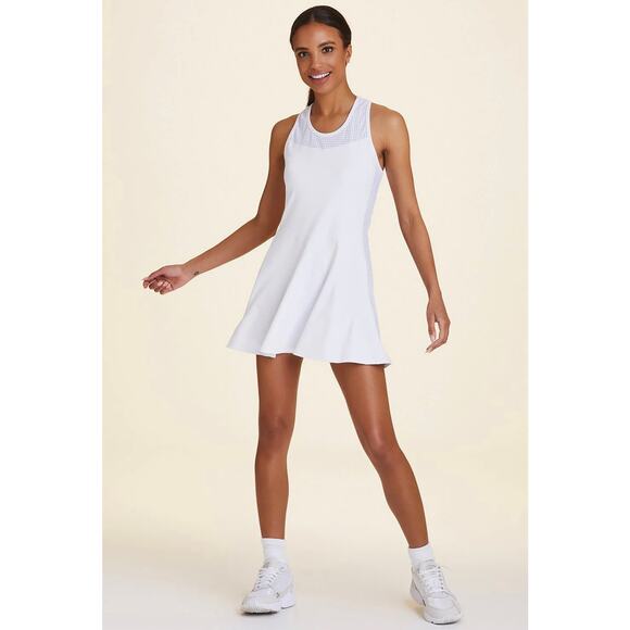 NWOT Alala Serena White Athletic Tennis Dress Size Small Racerback Activewear - Picture 1 of 16